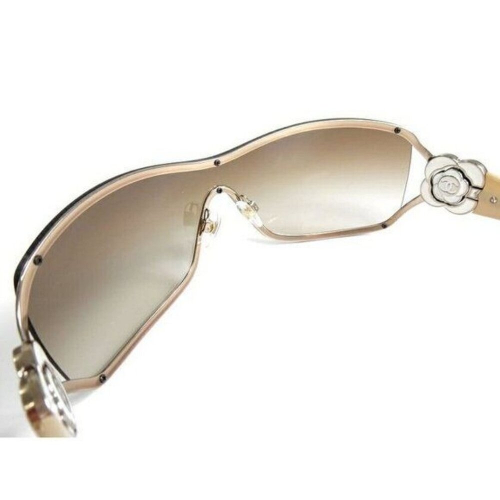 NEW CHANEL CC Logo Vintage Shield Gradient Frameless Sunglasses Camellia - Picture 6 of 10